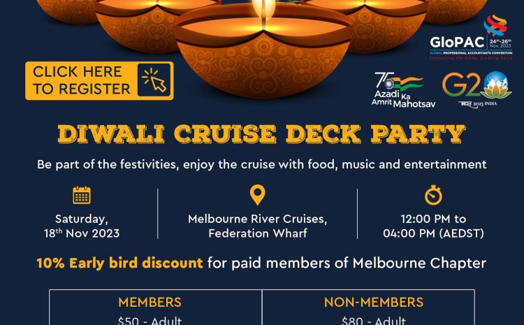 ICAI Melboune Diwali Cruise Event 2023